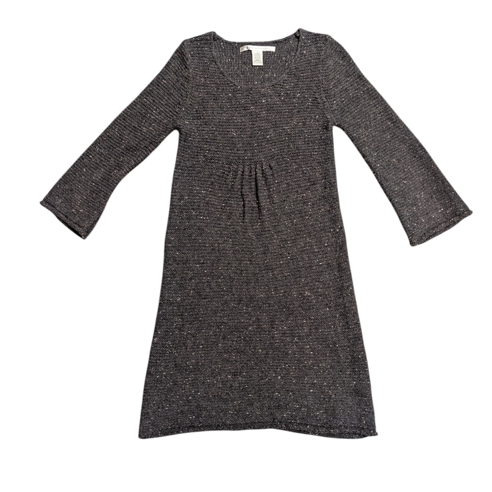 max studio knit dress Wool Blend Charcoal S long sleeve midi dress